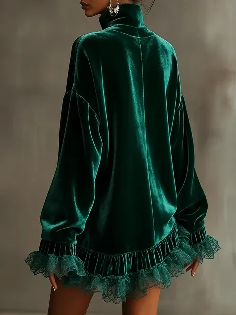 Samt-Spitzenkleid 2