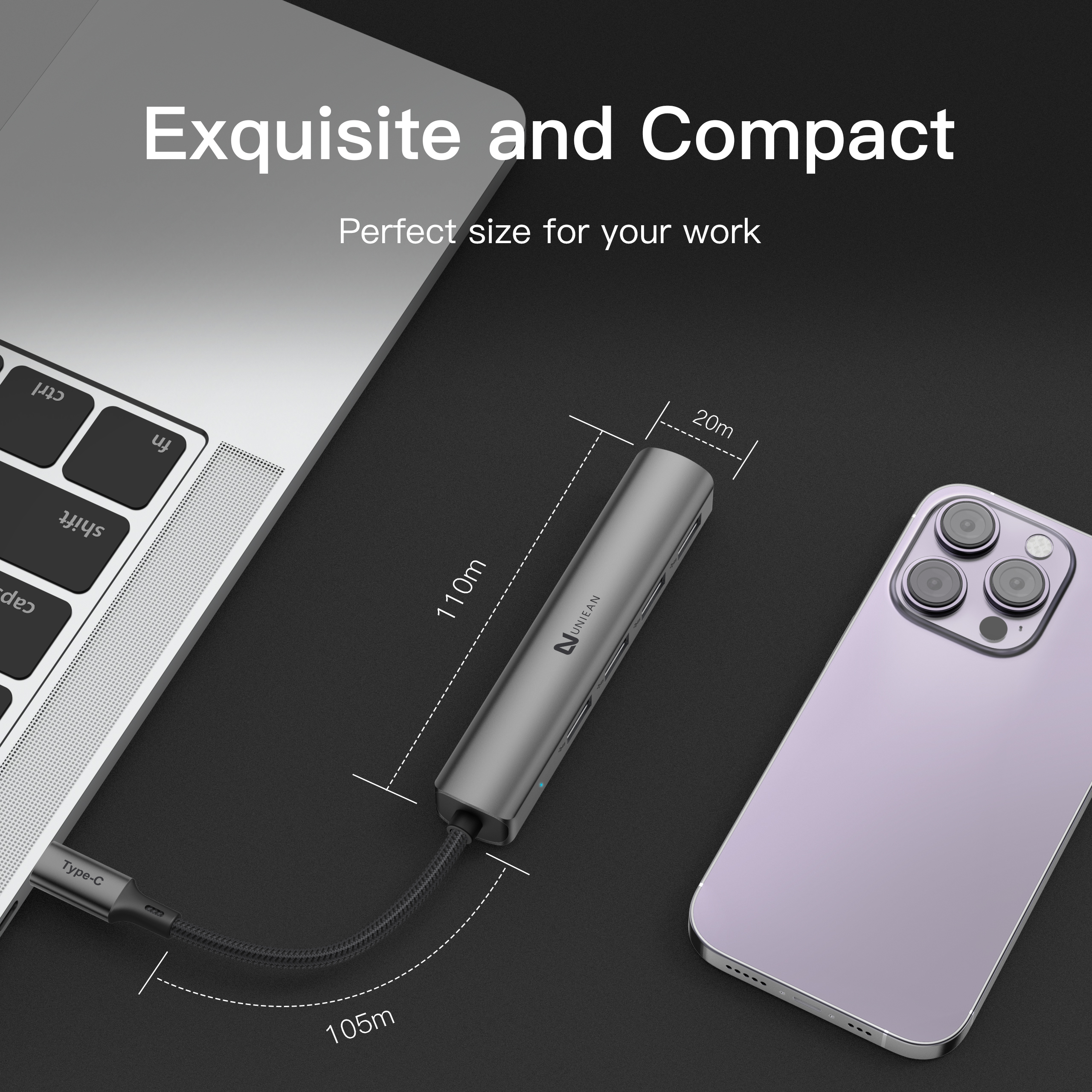 USB-C-Hub 4-in-1 mit Dockingstation 4