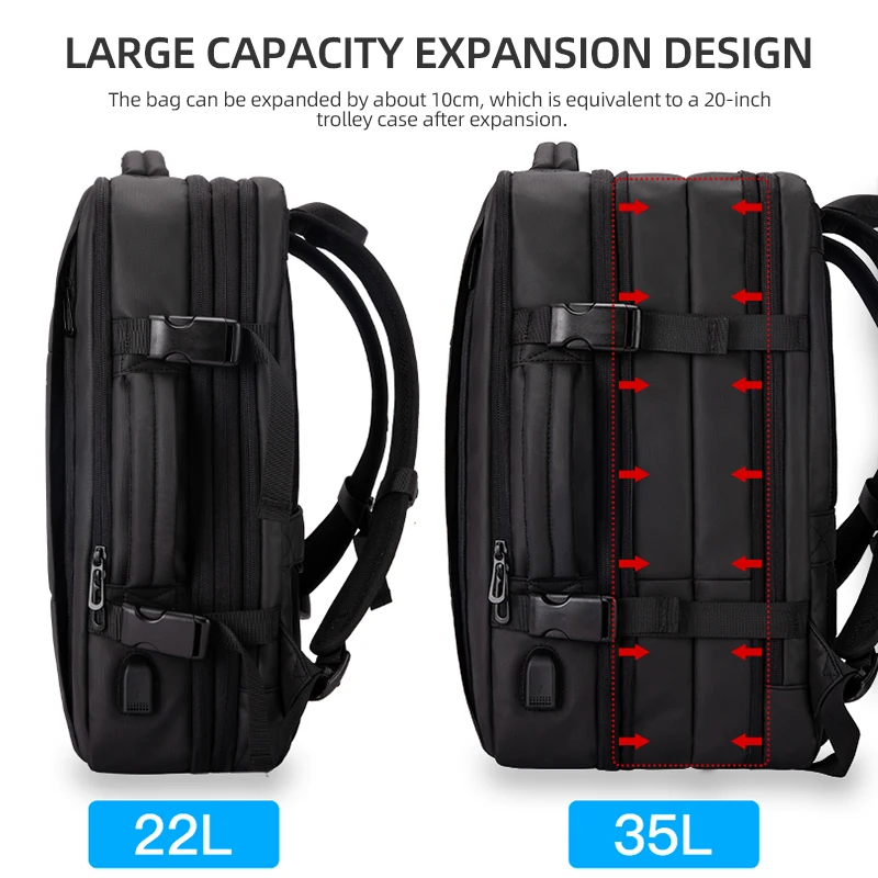 Wasserdichter Laptop-Rucksack 15,6 Zoll mit USB 2