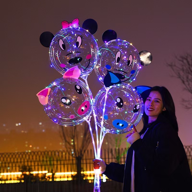 Handgehaltene LED Bobo Ballons mit Griff 2