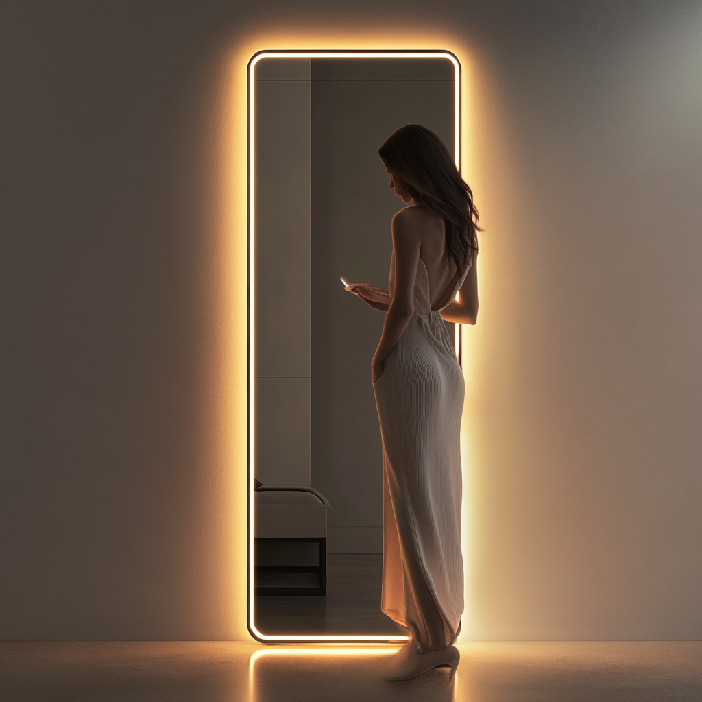 Standspiegel Kosmetik LED Ganzkörper