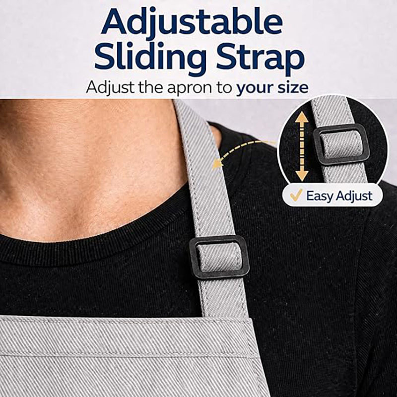 Verstellbare Latzschürze mit Taschen 4