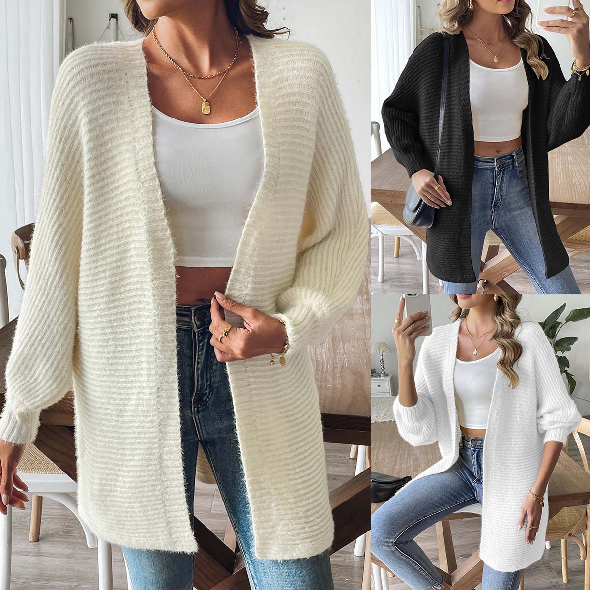 Damen Strickmantel