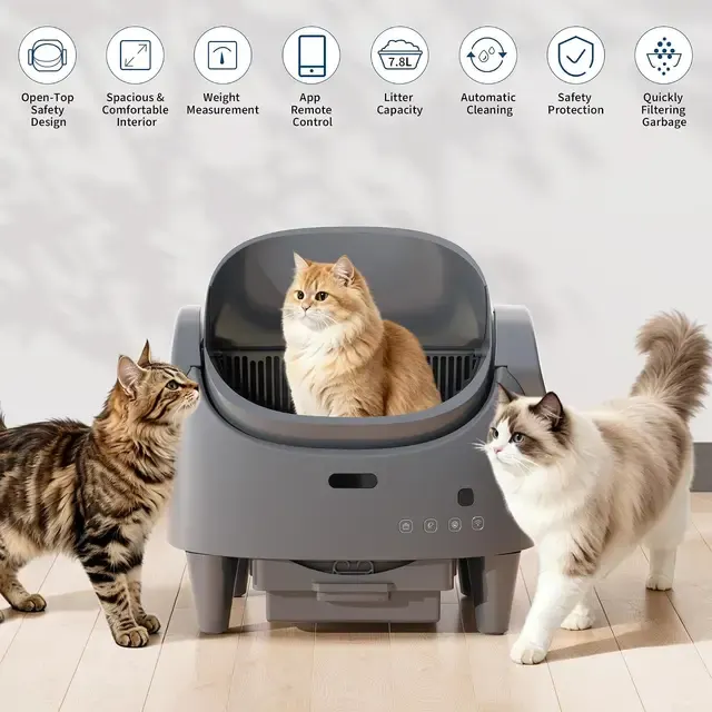 Automatische selbstreinigende Katzentoilette 2