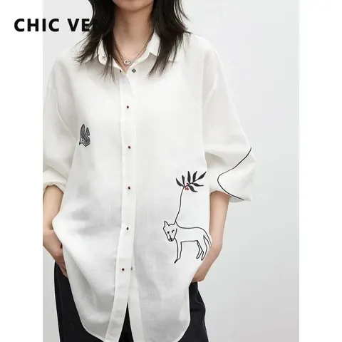 Bestickte Bluse