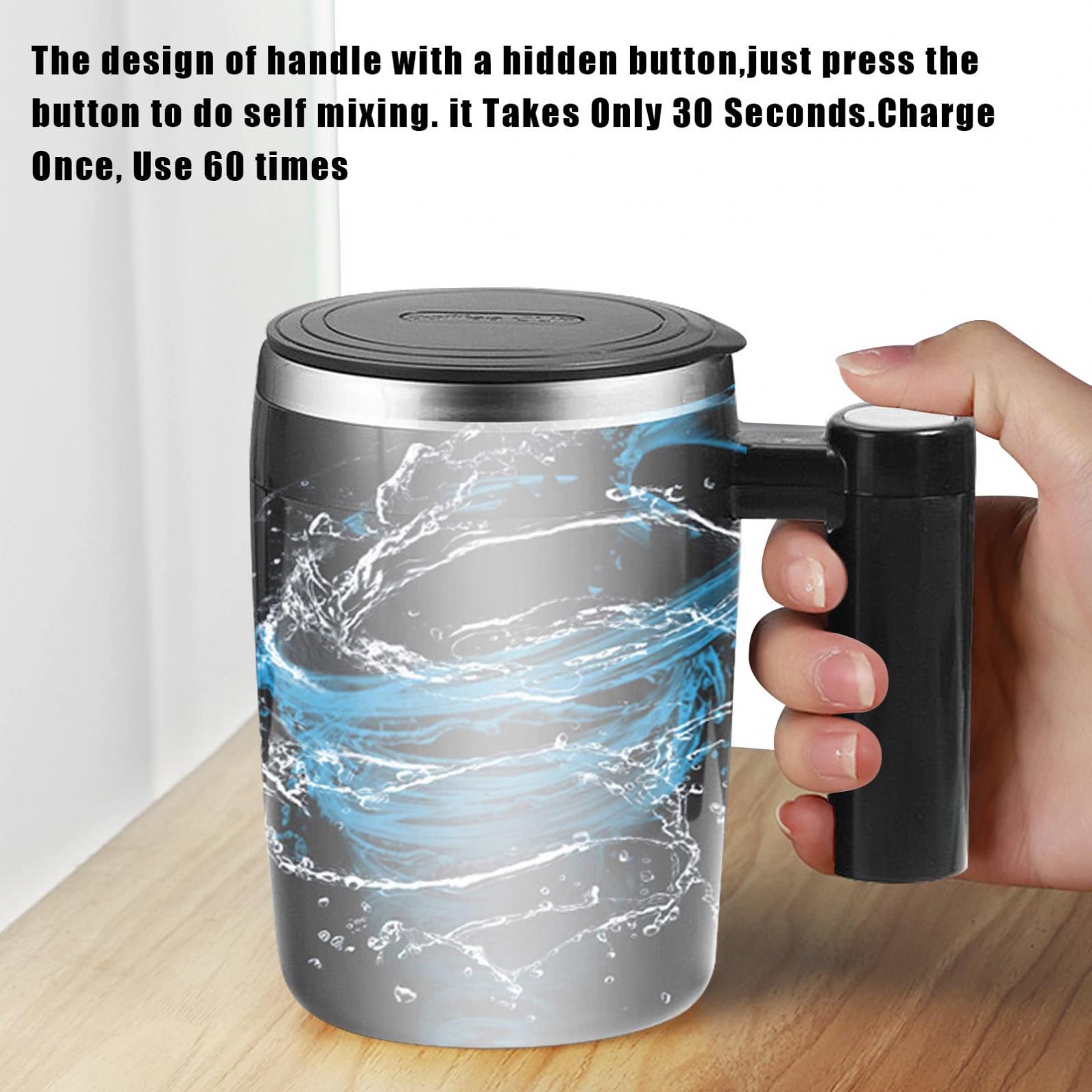 Selbstrührende Magnet-Kaffeetasse aus Edelstahl 4