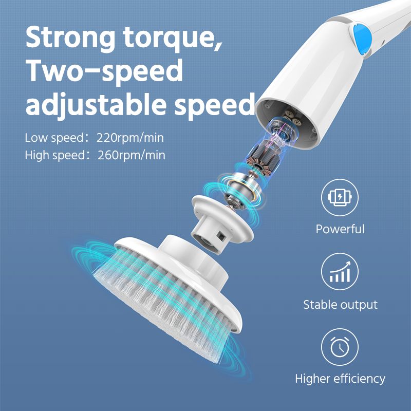 Kabelloser Elektro-Spinnscrubber mit Teleskopstiel 4