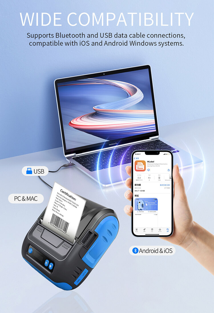 Mobiler Thermo-Preisetikettendrucker für Supermärkte 4