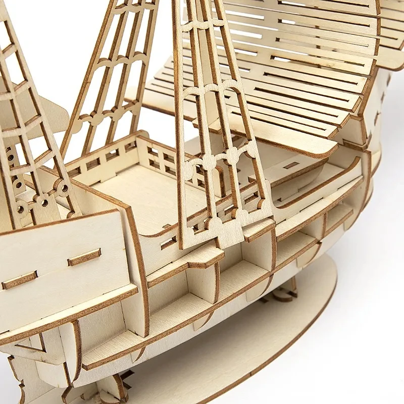 Holz 3D Segelboot Puzzle Modell 3