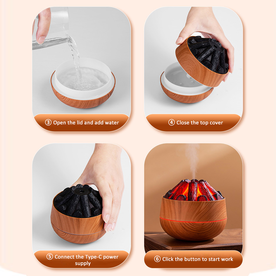 300ml Mini Vulkan Aroma Diffuser 4