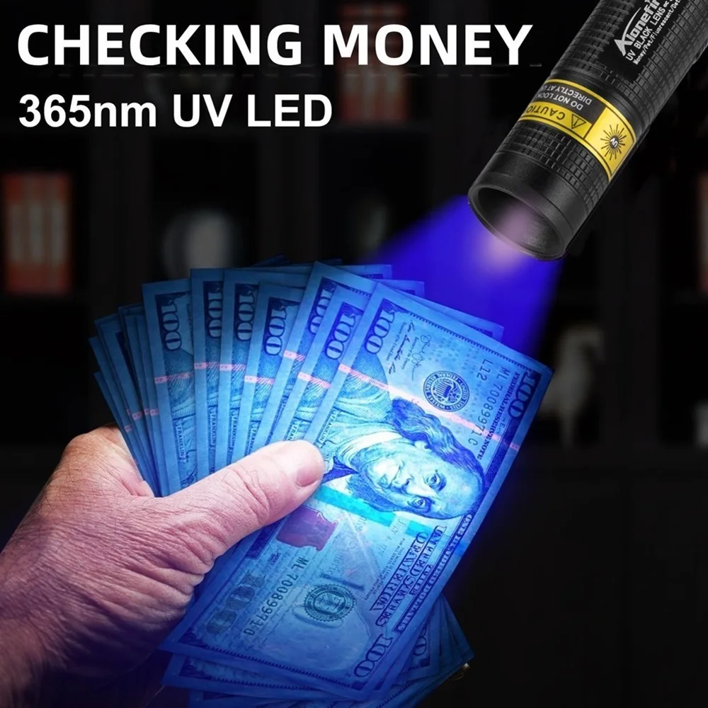 UV-Taschenlampe 365nm mit USB-Aufladung 2