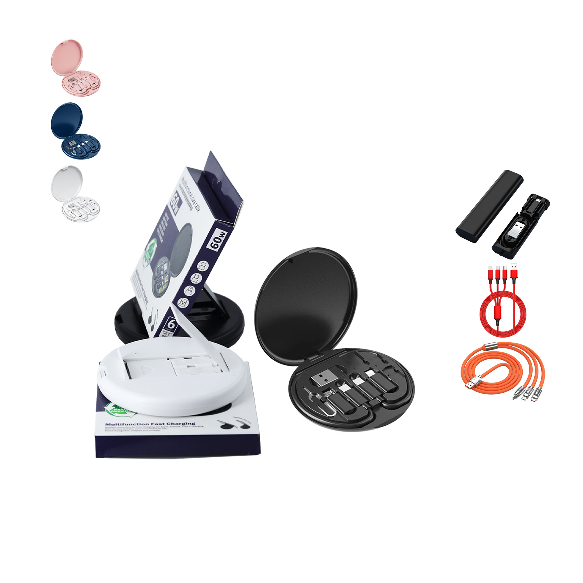 Reisekabel-Organizer-Box mit Spiegel
