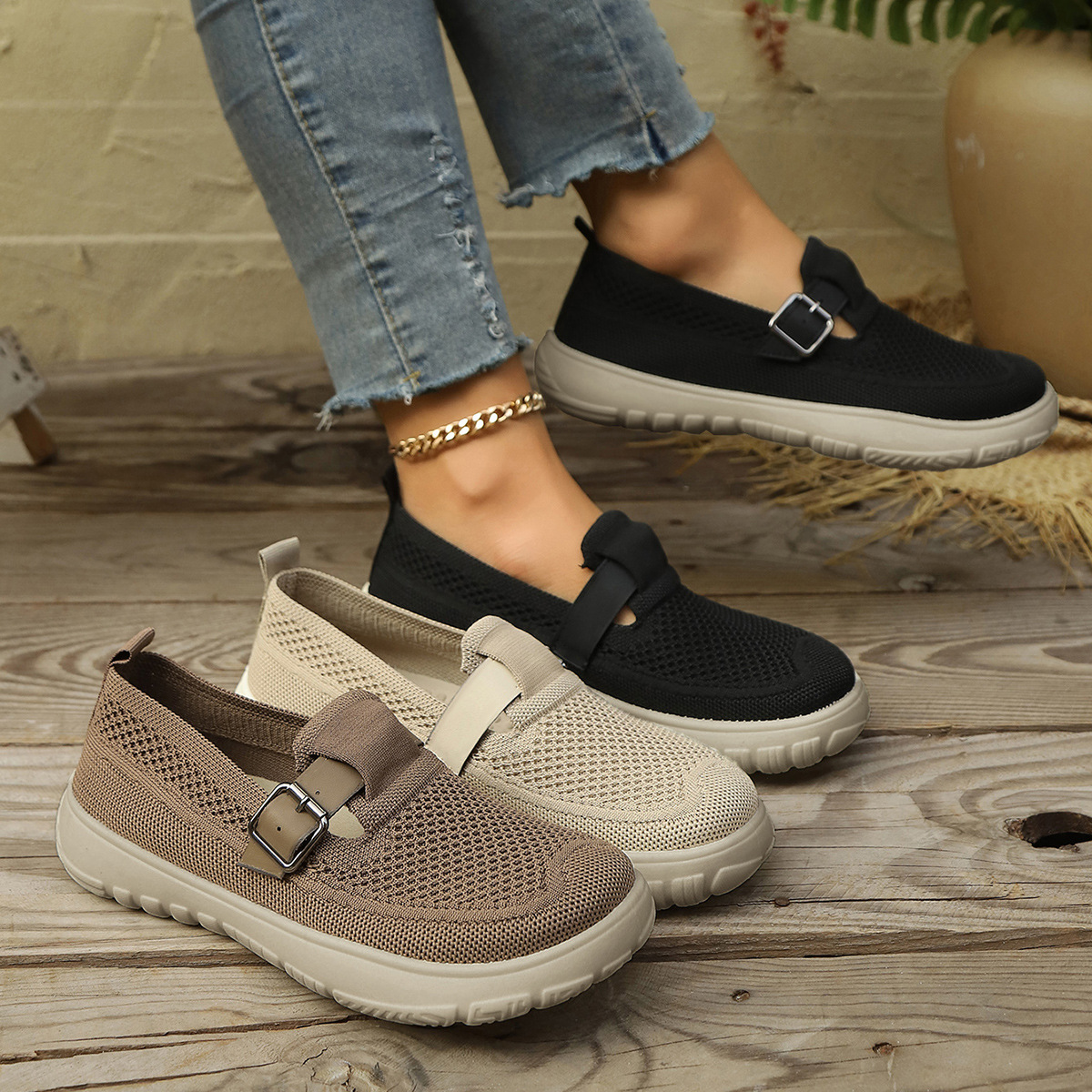 Slip-on Walkingschuhe