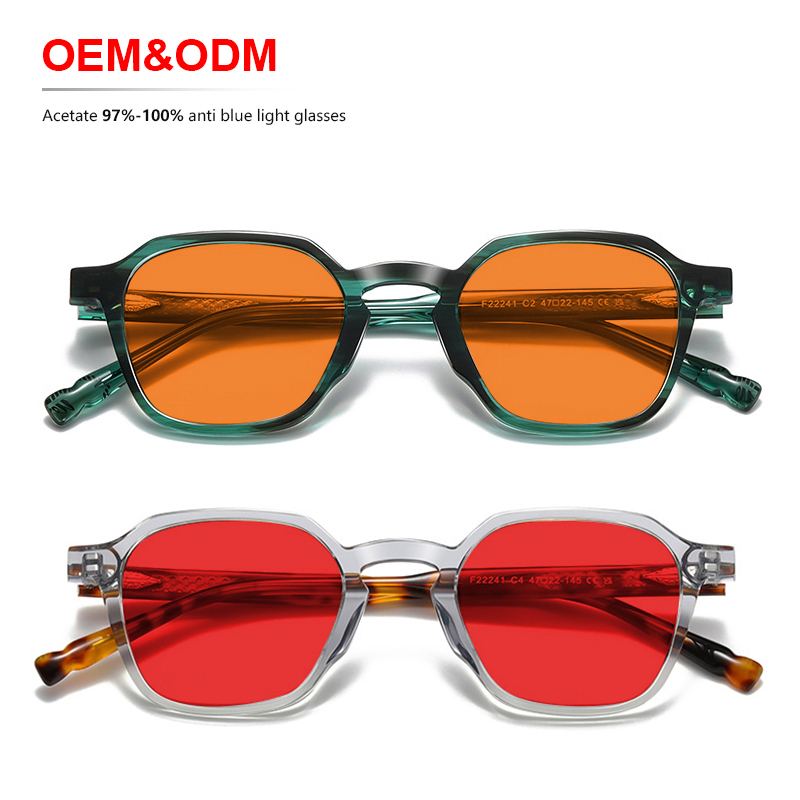 Unisex Acetat Vollrandbrille mit Blaulichtfilter