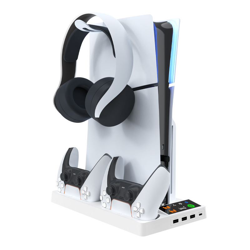 PS5 Slim Kühlständer mit Headset-Halter 3