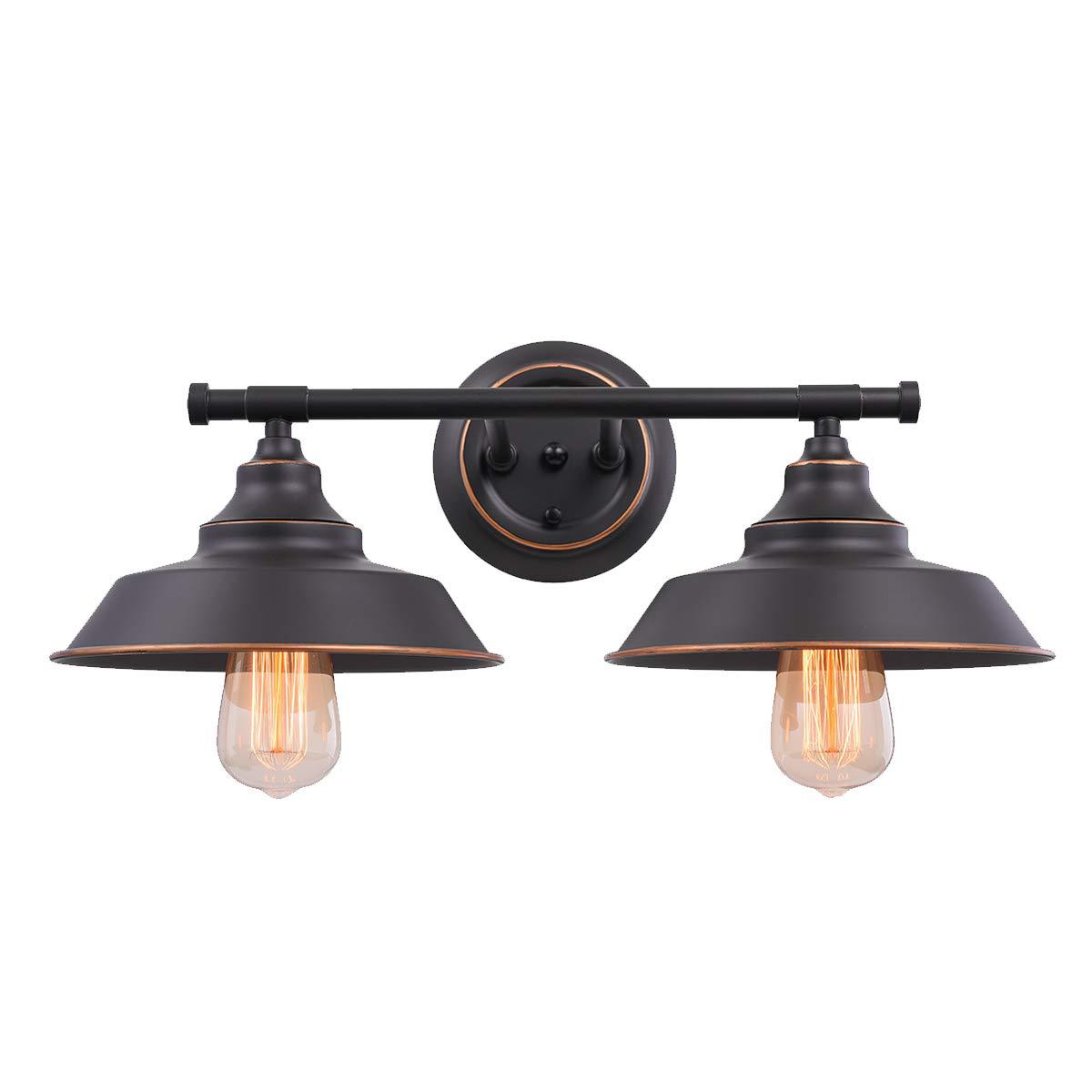 Retro-Wandlampe aus Schmiedeeisen, 2-flammig