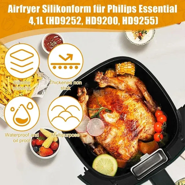Silikon-Backform für Heißluftfritteuse 4