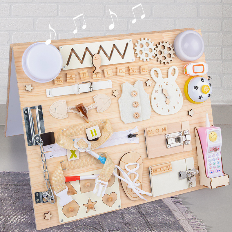 Montessori Holz-Busy-Board für Kinder 3