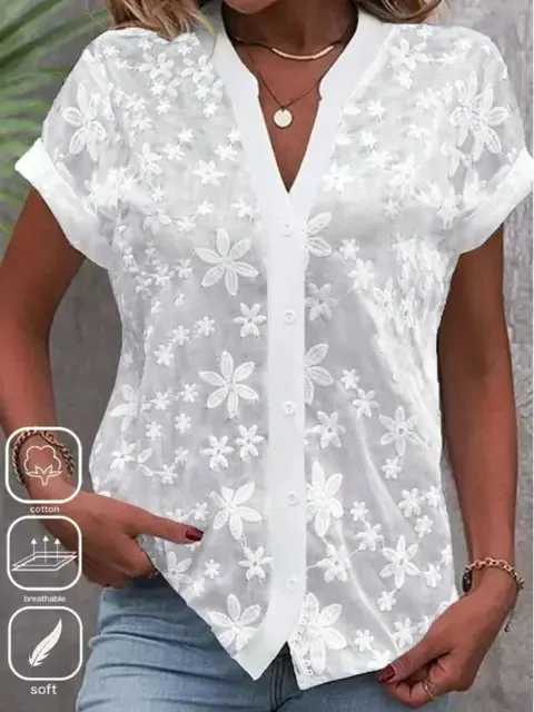 Damenbluse mit Spitze 4
