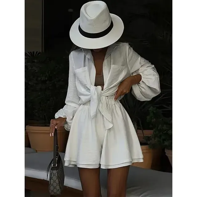 Lockeres 2-teiliges Damen-Shorts-Set 3