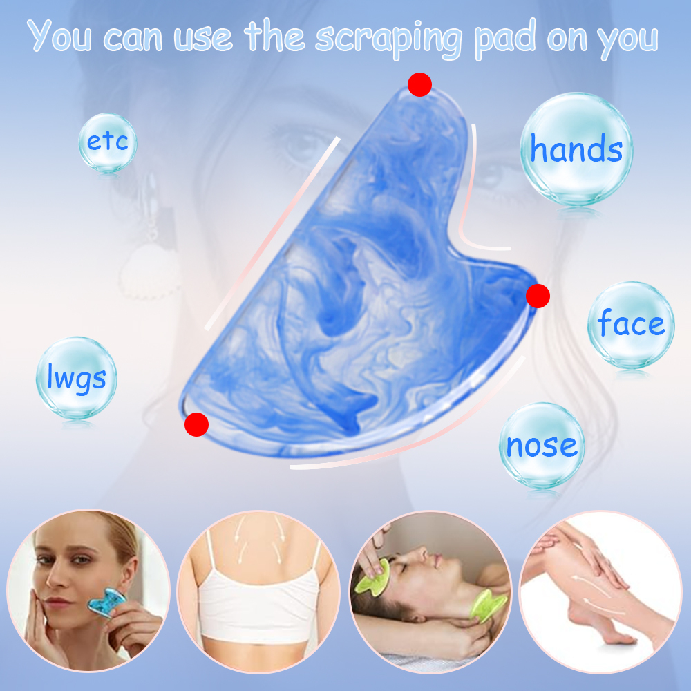 Herzförmiges Gua-Sha-Gesichtsmassagegerät aus Harz 2