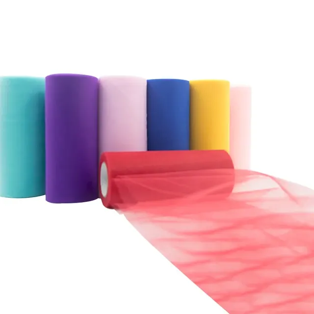 Weiße Organza-Tüllrolle 15 cm, 25 Yards 4