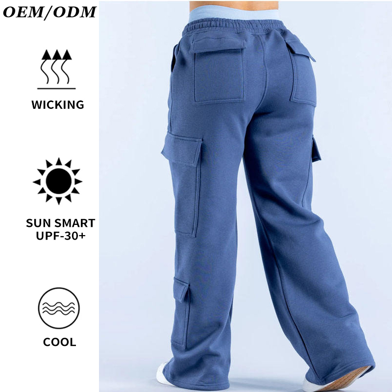 Lockere Damen-Cargohose mit Weitem Bein 2