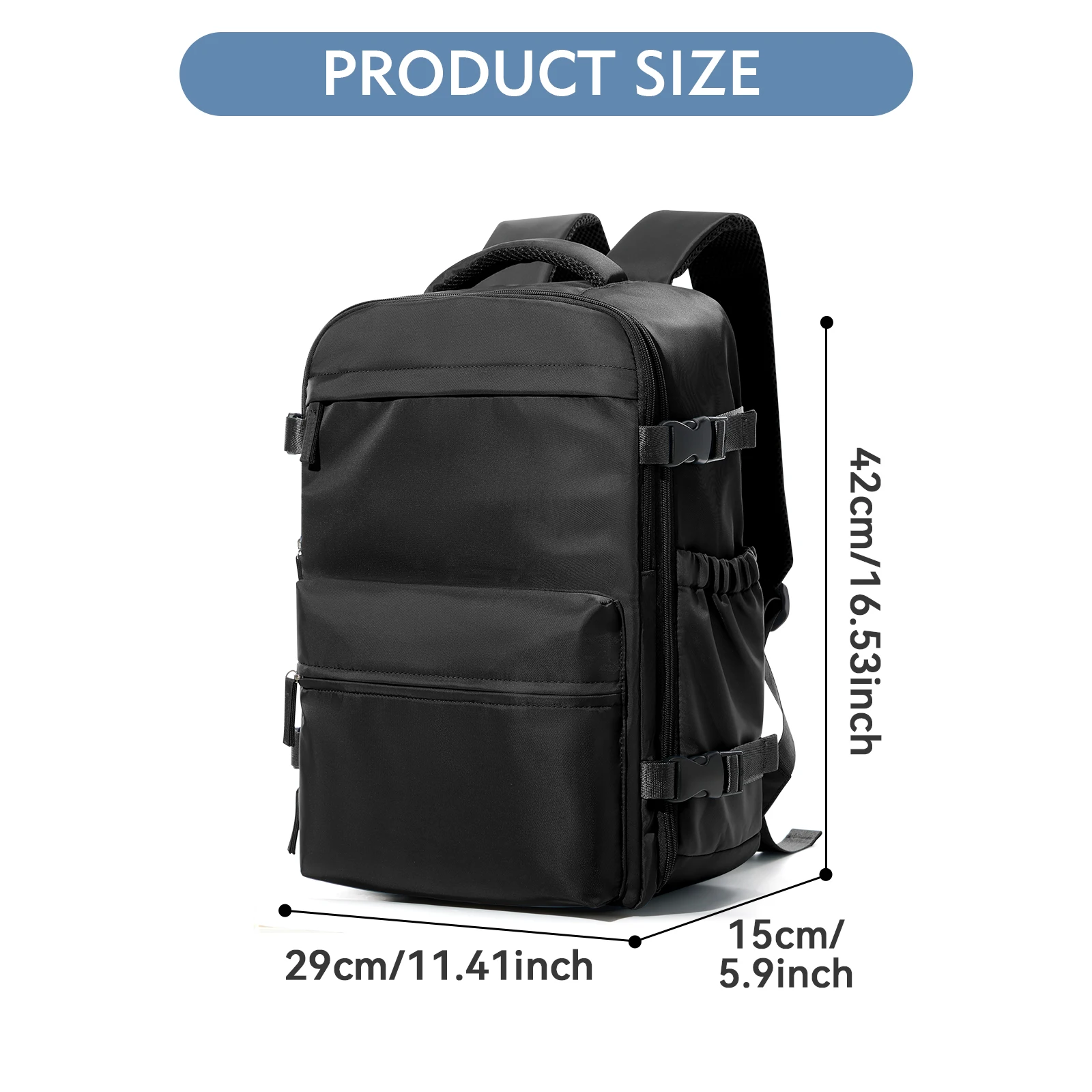 Erweiterbarer Business-Laptop-Rucksack mit Vakuum 3
