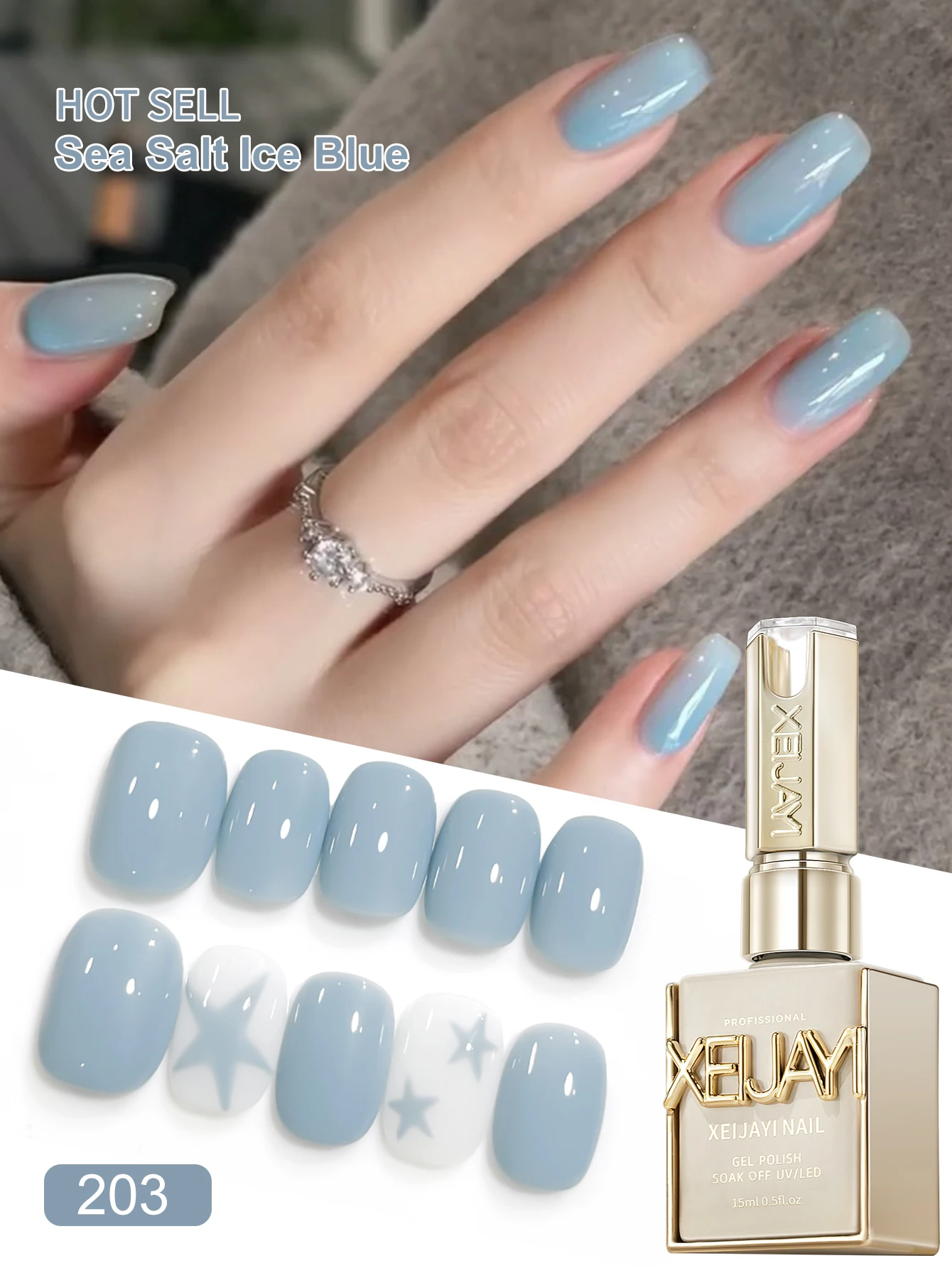Semi-permanentes UV-LED Aufbaugel 15 ml 3