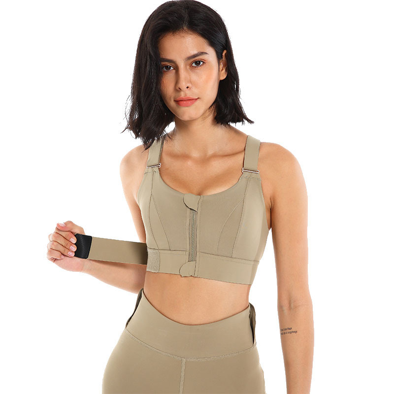 Damen Hochimpakt Sport BH mit Reißverschluss 3