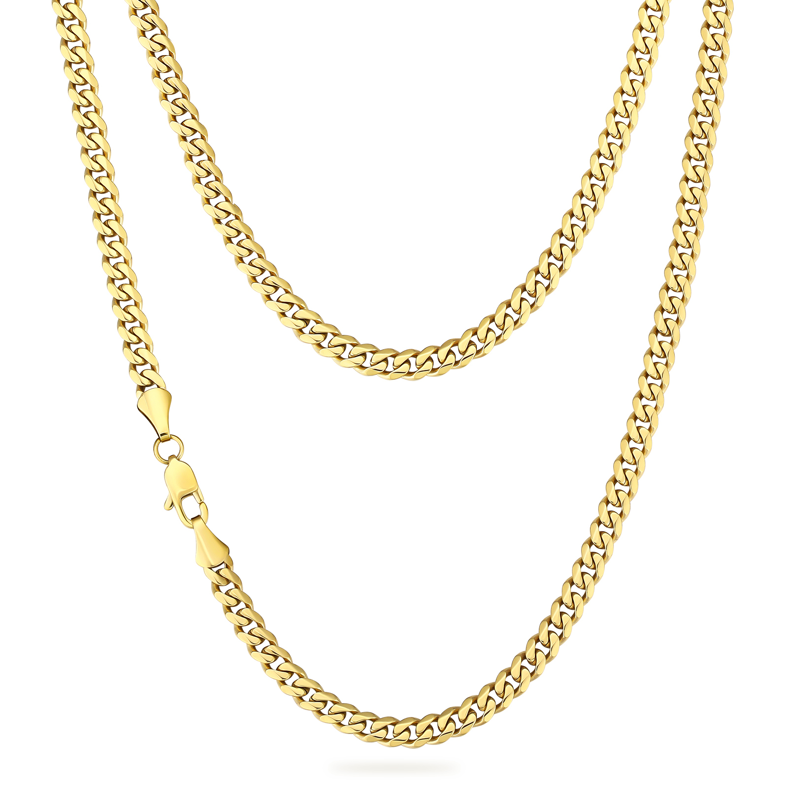 14K Vergoldete Miami Cuban Link Halskette Herren 3