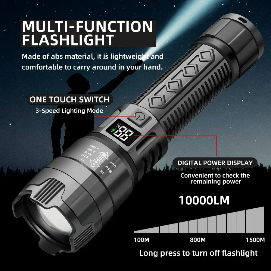 Taktische LED-Taschenlampe Zoom 3