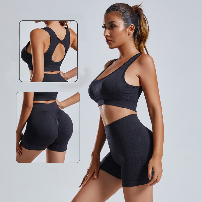 Nahtloses 2-teiliges Damen Yoga Set