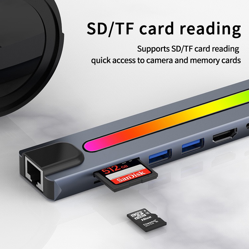 RGB 8-in-1 USB-C Hub mit 4K-Display 4