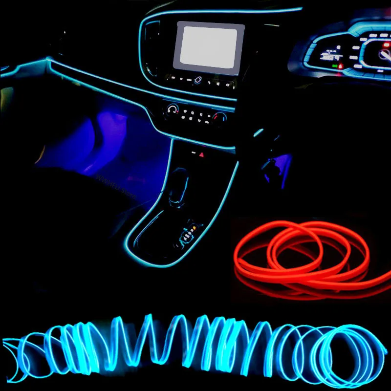 LED-Streifen für Auto-Innenraum, 5V USB 2