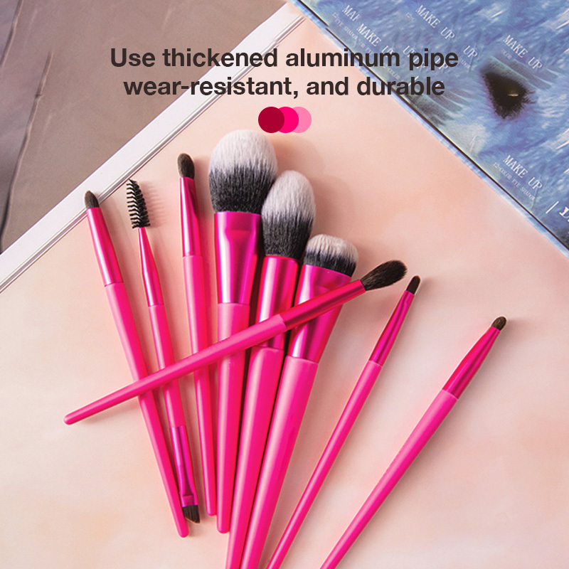 Roségold Make-up-Pinsel-Set mit Etui 3