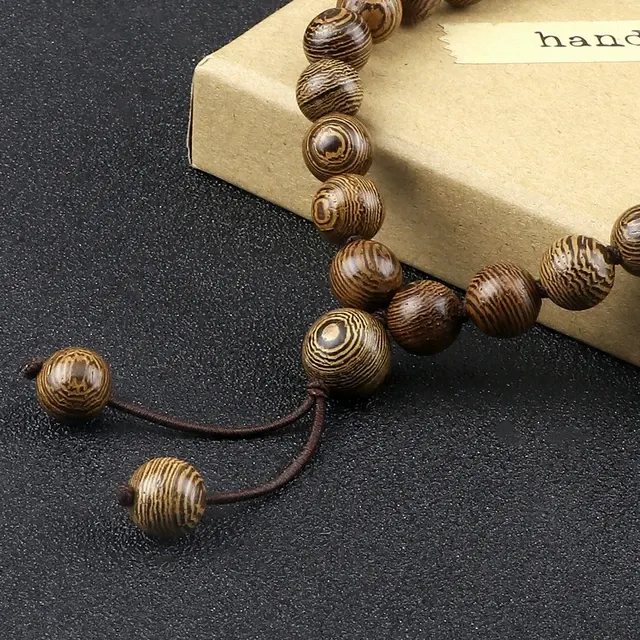 Holzperlen-Wickelarmband 4