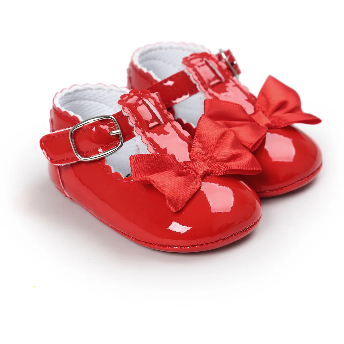 Weiche Lauflernschuhe für Mädchen mit Schleife 3