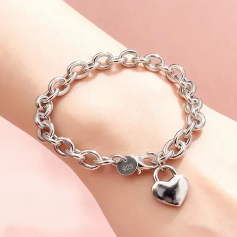 Silber-Herzarmband