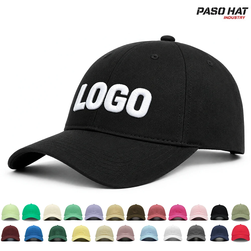 Unstrukturierte Baumwoll-Baseballcap mit Stickerei