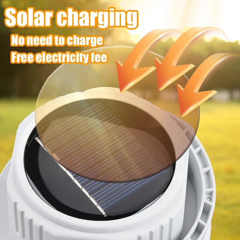 Wasserdichte Solar-Campinglampe mit Haken 3