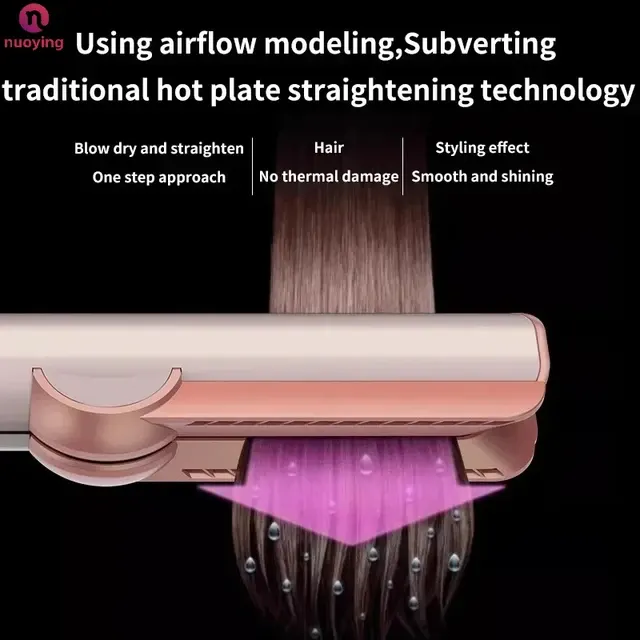2-in-1 Haarglätter und Föhn 2
