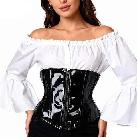 PVC-Unterbrust-Korsett-Top