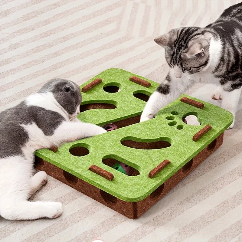 Interaktives Filz-Katzenspielzeug mit Labyrinth 3
