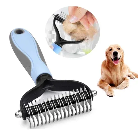Hunde-Entfilzungsbürste mit Knotenschneider
