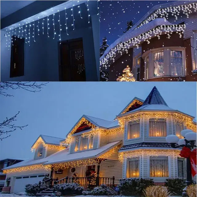 Eiszapfen-Lichtervorhang für Partys und Hochzeiten 4