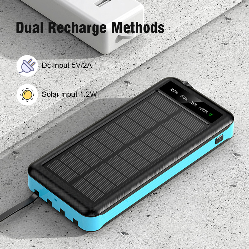 Solar-Powerbank 10000mAh mit LED-Licht 4