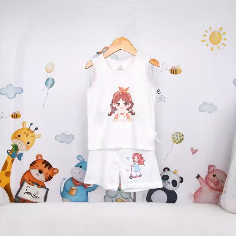 Mädchen Baumwoll-Trägershirt im Set