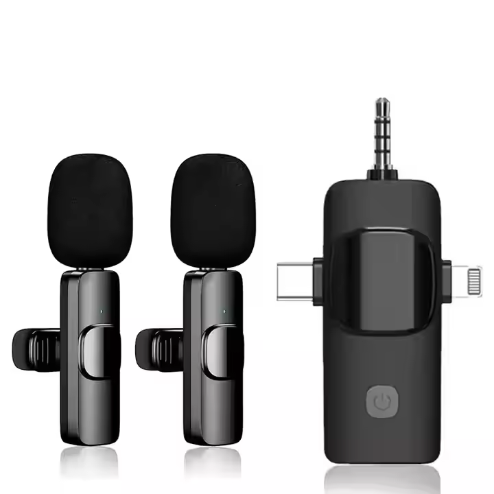 3-in-1 Funk-Lavalier-Mikrofon mit Rauschunterdrückung 2