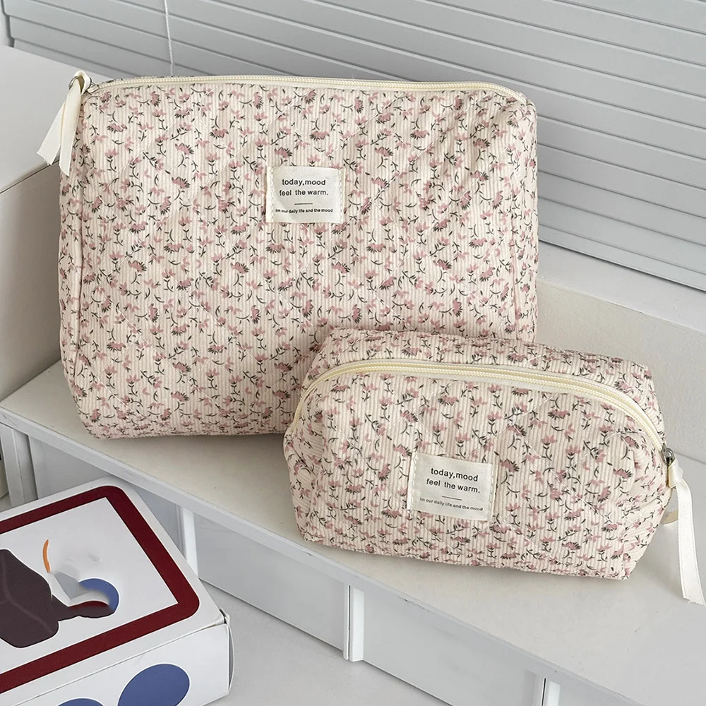 Make-up-Tasche geblümt 3